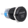 Car Engine Start Switch, 2 Colors Universal 12V White LED