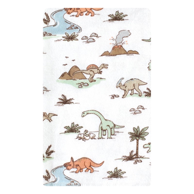 Luvable Friends Hudson Baby Flannel Burp Cloths 10pk, Dino Exploration