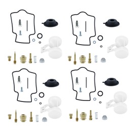 WFLNHB WFLNHB 4 x Carburetor Repair Kit Diaphragm Float Replacement for Kawasaki ZX6R ZX600 1990-1995 ZZR600 2004-2006