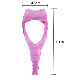 YUESUO Eye Lash Applicator 3 in 1 Makeup Eyelash Tool Upper Lower Eye Lash Mascara Guard Applicator for Women Girls (4 Pcs(Blue x 2,Pink x 2))