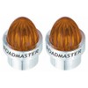 Roadmaster 848-2A Chrome Amber Threaded ABS Bumper Guide Lens, 2