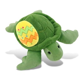 DolliBu Super Soft Green Sea Turtle with Yellow Easter Egg Plush - Perfect Ocean Stuffed Animals for Easter Basket, Cute Easter Egg Stuffed Animal Spring Toys for Girls, Boy, Baby - 13 Inches