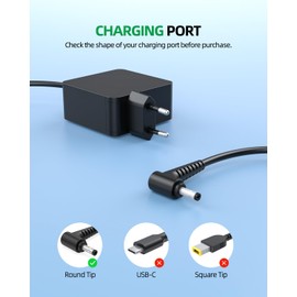 65W 45W Charger Suitable for Lenovo Yoga 310 330 510 520 530 710 530-14IKB 710-14IKB, 310-11IAP 520-14IKB 530-14ARR 710-15IKB Charger Power Supply Charging Cable