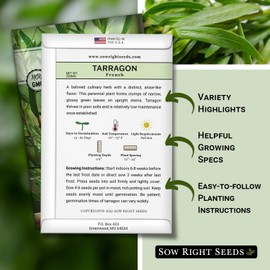 Sow Right Seeds - French Tarragon Seeds for Planting - Non-GMO Heirloom Packet with Instructions to Plant an Outdoor or Indoor Herb Garden - Culinary Leafy Green - Long Lasting Perennial Seasoning (2)