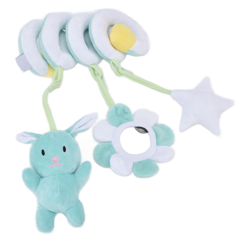 Baby Plush Animal Stroller Toys Spiral Activity Hanging Toys Ringing