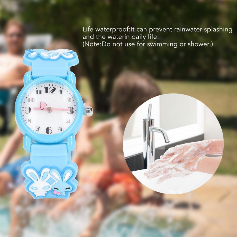 Kids Watch 3D Cartoon Pattern Waterproof Cute Clear Numbers Scale