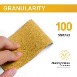 LuckyGuard Self Adhesive Stickyback PSA Sandpaper 100-Grit Sandpaper Roll 2-3/4in x 20 Yards Sand Sheets Roll for Woodworking Auto Body Air File Sander and Hand Sanding Blocks