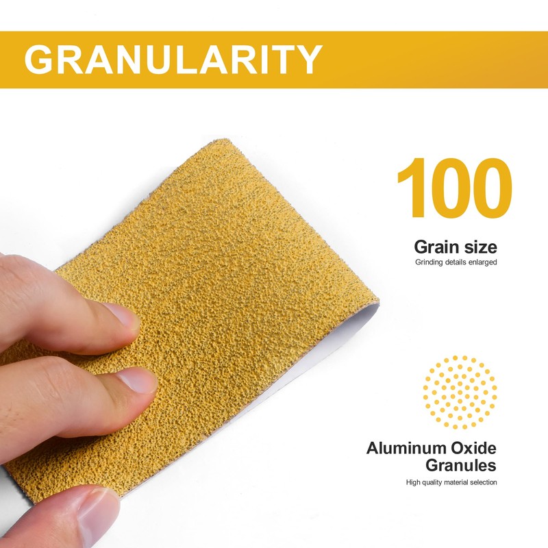 LuckyGuard Self Adhesive Stickyback PSA Sandpaper 100-Grit Sandpaper Roll 2-3/4in