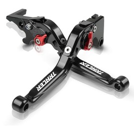 Adjustable Brake Clutch Lever CNC Aluminium for Tracer 700/GT 2018-2020 Tracer 900/GT 2018-2020 Tracer 900 ABS 2015-2020 MT09 Tracer 2014-2020 Tracer 7 GT (Black+Black+Red)