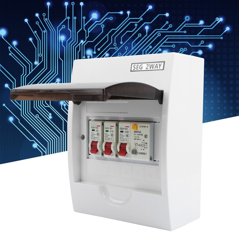 Fuse Box 2 Way 40A 30mA RCD + 2 MCB