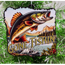 Fishing Ornament - Gone Fishin' Ornament Fishing Camping Christmas Ornament