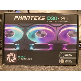 Phanteks D30-120 D-RGB PWM Fan Set 120mm 3-Pack Black