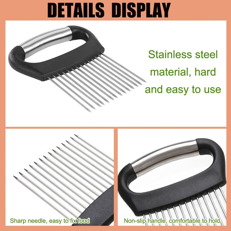 Jidyllic Onion Holder Slicer,Upgraded Stainless Steel Onion Holder for Slicing