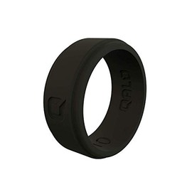 QALO Standard Men's Black Step Edge Ring (Pack of 3) (Size 12)