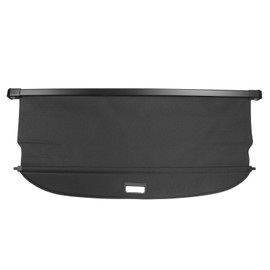 IKON MOTORSPORTS, Cargo Cover Compatible with 2022-2025 Hyundai Ioniq 5 All Models, OEM Style PVC & Aluminum Rod Black Security Rear Trunk Cover Security Retractable Shield 85940-GI000-NNB