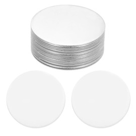 MECCANIXITY 30Pcs Stainless Steel Disc Blank Stamping Tag Engraved Stainless Steel Round Charm Pendant 1mm(T) 51mm/2" for Pendant Bracelet Necklace Jewelry Making Earring