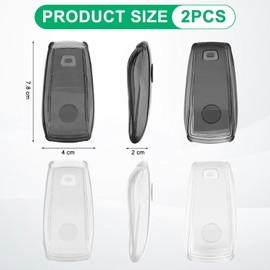 APOMOONS 2 Stück Schwarz und Transparent Schlüsselhülle TPU Autoschlüssel Hülle Schlüssel Hülle Schutz Schlüsselgehäuse Für E C Klasse c260l c200l glc300l gla200 e300l