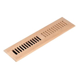 Homewell Red Oak Wood Floor Register, Drop in Vent Cover, 2x10 Inch, Unfinished