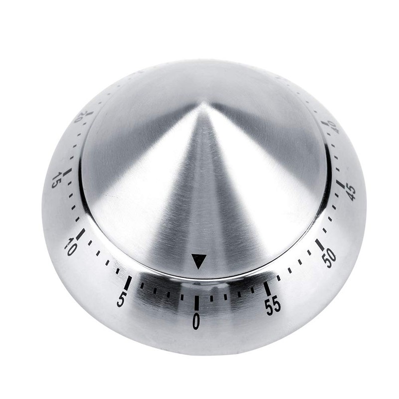 Stainless Steel Mechanical Cooking Timer for Kitchen 60 Minutes Count