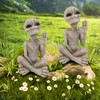 AOVNA Alien Statue Resin Alien Ornament Outer Space Alien Garden