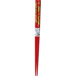 Alphax 906322 Chopsticks, Red, 8.9 inches (22.5 cm), Painted Chopsticks, Nanten