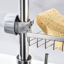 Shower Caddy No Drill, Shower Soap Holder, 304 Stainless Steel Bathroom Caddy, Sponge Holder For Kitchen, Great for Bathrooms, Kitchens, RVs