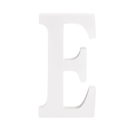 sourcing map White Wooden Letters 3 Inch Wooden Letters for Wall Decoration Decorative Stand Letters Discs Sign Decoration for Crafts DIY Party Projects (E)