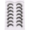 Pooplunch False Eyelashes Cat Eye Fluffy Lashes 8D Volume Thick