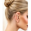 Gold Plated CZ Tassel Chain Stud Earrings For Women