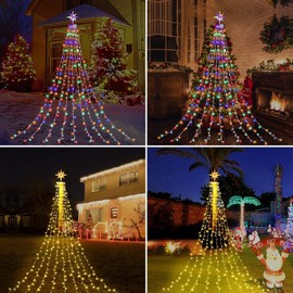 Christmas Decoration Dipper Star String Lights,320 LED Color Changing Christmas Tree Lights 8 Modes & Waterproof for Xmas Party Wedding Patio New Year Holiday