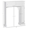HOMCOM Over The Toilet Bathroom Cabinet, Freestanding Bathroom Storage Organizer
