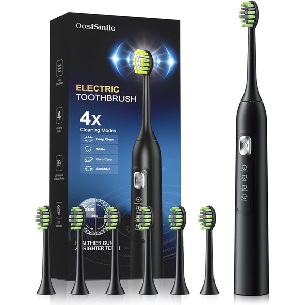 Electric Toothbrush for Adults, 4 Cleaning Modes Sonic Toothbrush with