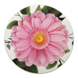 Novel Merk Flower & Leaves Vinyl Stickers - 2” Round Individual Decals for Laptop, Water Bottles, Envelope Seal & Tags - Waterproof (20 Dahlia)
