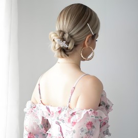 NICENEEDED 12 PCS Bridal Hair Pins, Crystal Pearl Bridals Hair Clips and Barrettes, Vintage Proms Hair Jewelry Accessories Wedding HairPieces for Women