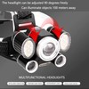 Topyond Strong Brightness Headlamp, XHP50 COB LED Red Blue 6