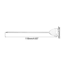 uxcell Stainless Steel Cocktail Picks, 10Pcs 4.65" Metal Cocktail Toothpicks Martini Picks Reusable Heart Shape Cocktail Skewers for Drinks Appetizer Fruits (Silver)