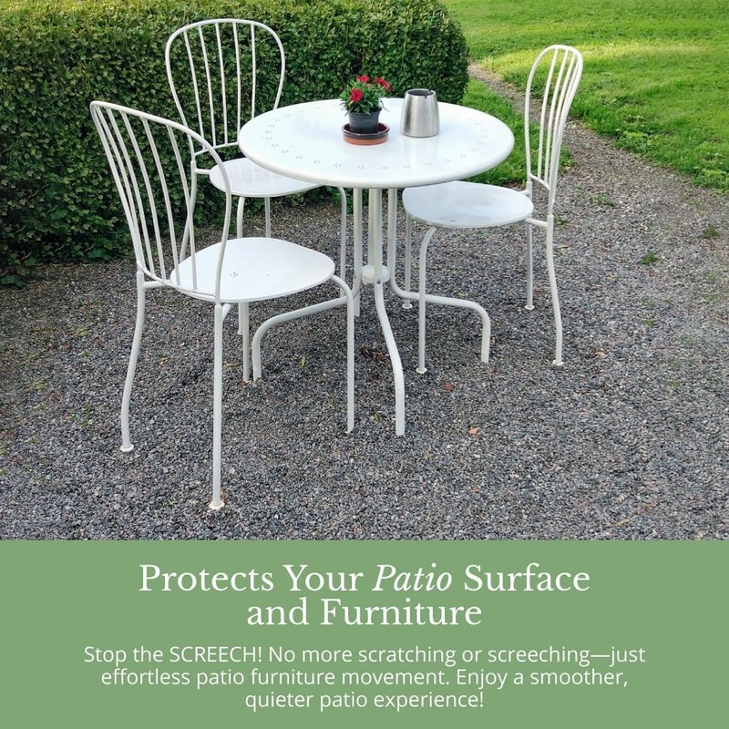 Sunnliand Patio 1-1/2" Deluxe Wrought Iron Chair Glides, Protect Your