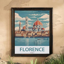 LAENAKR Paint by Numbers for Adults, Florence Italy, DIY Oil Painting Kits for Adults Without Frame with Brushes and Acrylic Pigment Paint by Numbers Canvas Arts Crafts for Home Wall Decor (50x40cm)