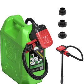 Fuel Transfer Pump, Automatic Portable AA Battery Gas Pump Easy & Durable Fuel Pump Leak Prevention (Auto Stop) Liquid Transfer Pump Diesel Fuel Can for Cars, Lawn Mowers, Boats