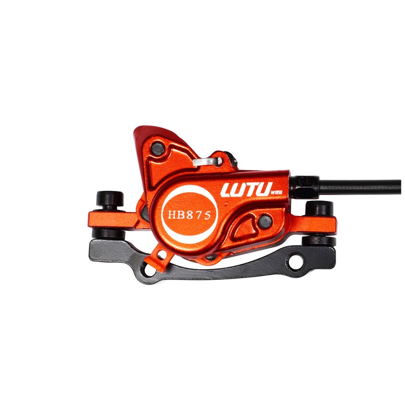 CNC Hydraulic MTB Disc Brake Kit Front Rear Wheel (Black/Red)