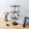 MyGift 3 Tier Classic Matte Black Metal Jewelry Tree with