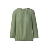 s.Oliver Textured Viscose Blouse with Ruffle Detail, olive green
