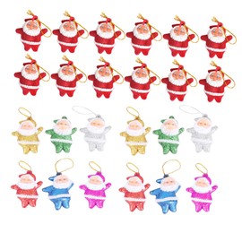 BUGUUYO 24pcs Santa Pendant Santa Claus Ornament Santa Figurines Decorations Xmas Christmas Ornament Ornaments Santa Claus Doll Pendant Santa Ornament Mini Santa Claus Pendant Party Foam