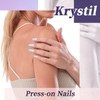 Krystil Short Press On Nails –Cat Eye False Nails, Gloss