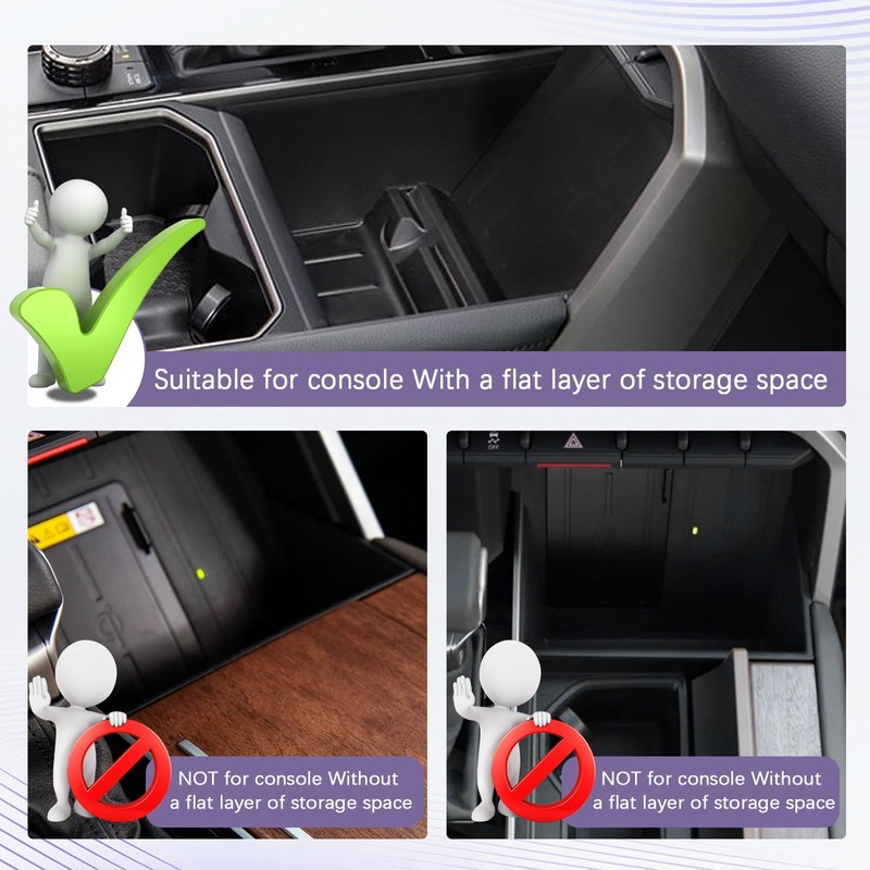 RUNROAD Lower Center Console Organizer Compatible with Toyota Tundra 2022