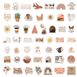 Pack of 100 Christian Stickers, Boho Bible Stickers, Inspirational Bible Verse Stickers, Aesthetic Christian Gifts, Vinyl Christian Sayings Stickers for Water Bottles, Laptop, Journaling