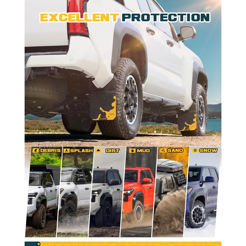 Trumgeta10 x19 Mud Flaps Guards Fit for Toyota Tacoma 2024