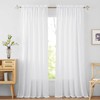 RYB HOME White Semi Sheer Curtains 84 inches Long -