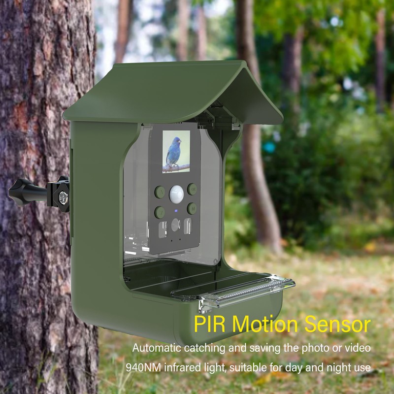 Smart Bird Feeder Camera PIR Sensor 940nm Infrared Light LED
