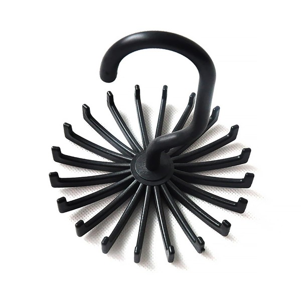 360 Degree Rotating Tie Rack - 21 Claw Plastic Hanger